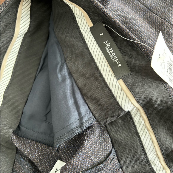 Loft Trouser Pants Textured Navy - Picture 3 of 3